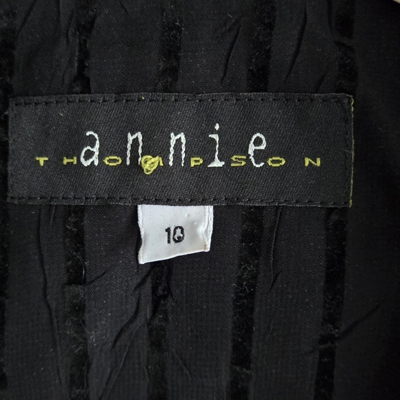 ANNIE THOMPSON Sheer Magic Black Dress Shirt. Fabulous Day to Night - Picture 3 of 6